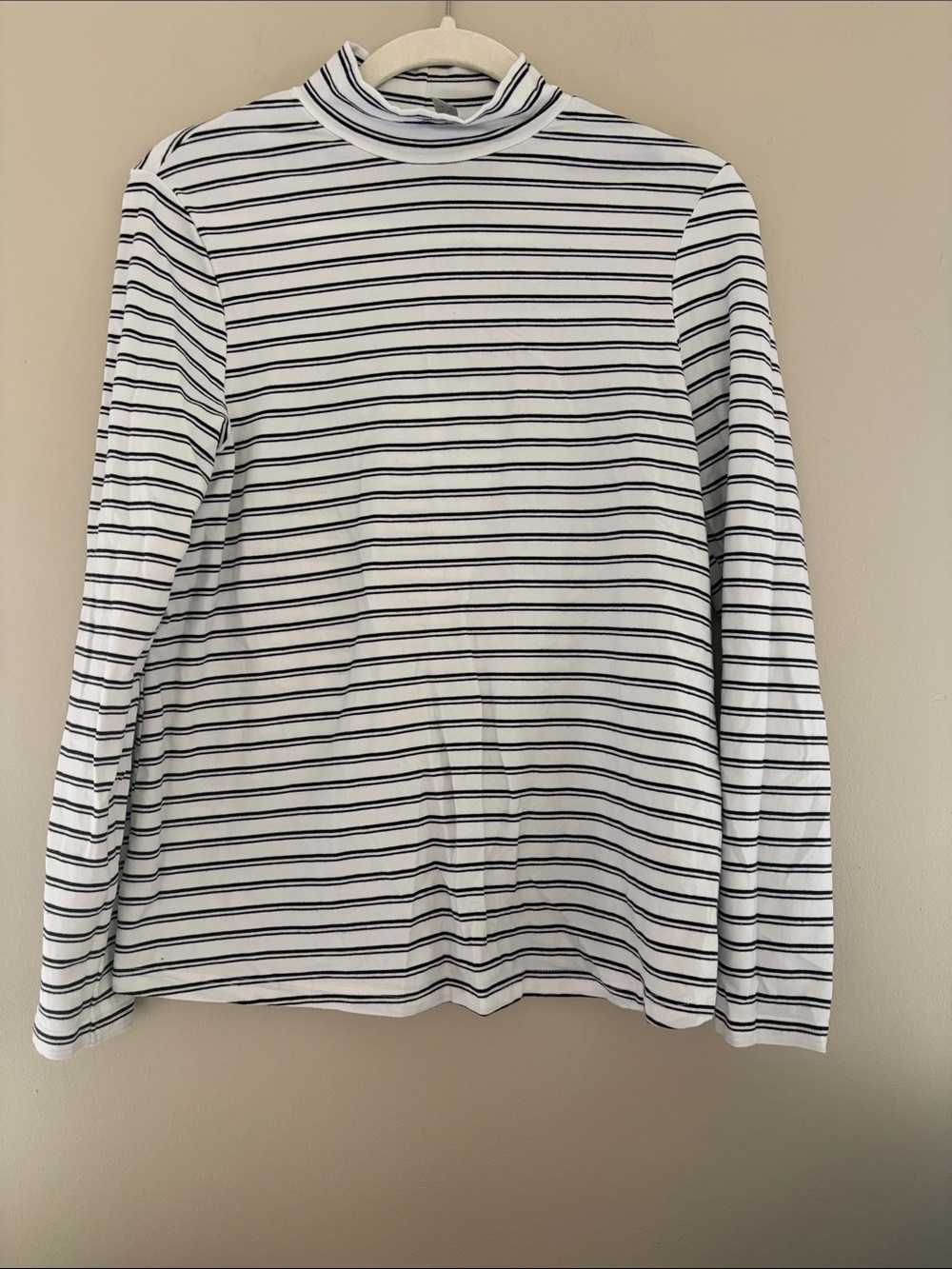 Asos Maternity Striped Long Sleeve Turtleneck Top Size 8